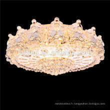 Lampes modernes en forme de couronne plafond en cristal lustre éclairage